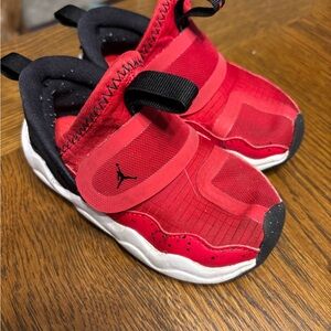 Jordan Kids Red and Black Sneakers